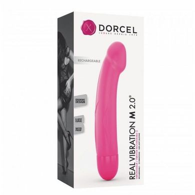 Вібратор Dorcel Real Vibration M Magenta 2.0, діам 3,7см, що перезаряджається, для точки G, водостійкий купити в sex shop Sexy