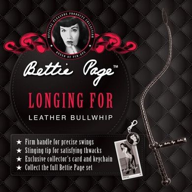 Кнут Bettie Page Longing For Leather Bullwhip купить в sex shop Sexy