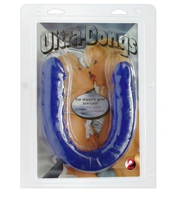Двухсторонний фаллоимитатор Ultra Dong Blue купить в sex shop Sexy