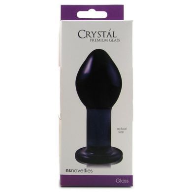 Скляна анальна пробка Crystal Charcoal Large купити в sex shop Sexy