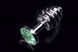 Витая металлическая пробка с кристаллом Small Silver Emerald купить в секс шоп Sexy