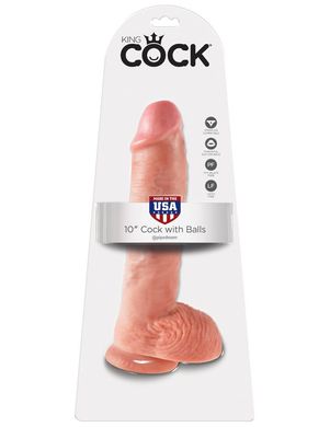 Реалистичный фаллоимитатор King Cock 10 Cock with Balls купить в sex shop Sexy