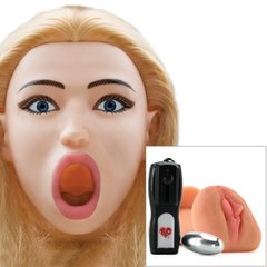 Лялька Kayden's Deep Throat Inflatable Doll with Vibrating CyberSkin Pussy and Ass купити в sex shop Sexy