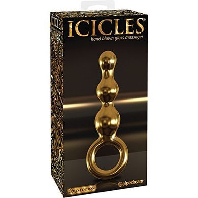 Стеклянная пробка Icicles Gold Edition G10 купить в sex shop Sexy