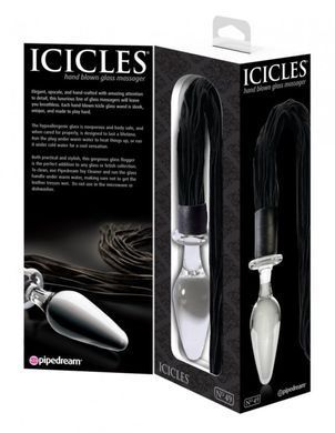 Стеклянная пробка с хвостом Icicles No. 49 купить в sex shop Sexy