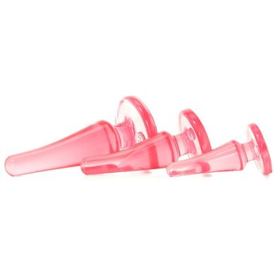 Набор анальных пробок Crystal Jellies Anal Initiation Kit Pink купить в sex shop Sexy