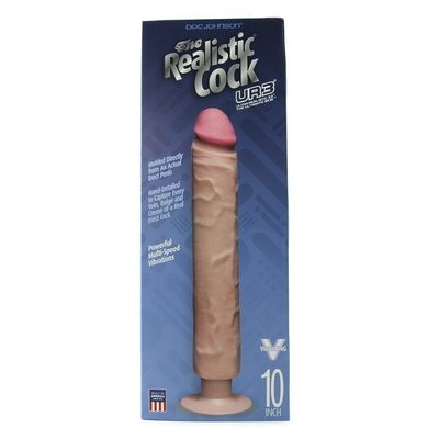 Великий вібратор The Realistic Cock UltraSkin No Balls Vibr 10 купити в sex shop Sexy