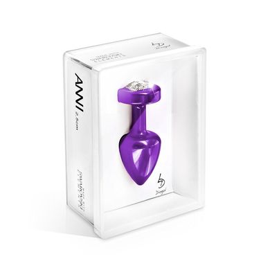 Анальна пробка з кристалом Diogol Anni R Heart Purple 2,5 см. купити в sex shop Sexy