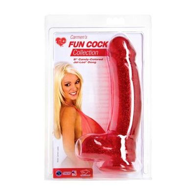 Фаллоимитатор Carmen's Fun Cock 8 inch Jel-Lee Red Glitter купить в sex shop Sexy