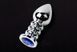 Металлическая анальная пробка Silver L Blue купить в секс шоп Sexy
