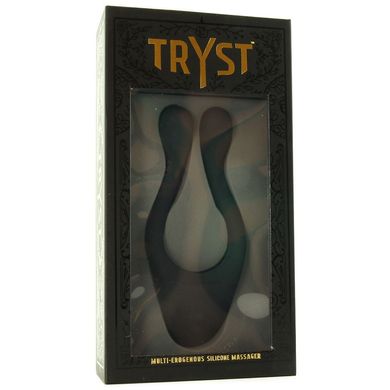 Універсальний вібратор для пари Tryst Multi-Erogenous Silicone Massager Vibe in Black купити в sex shop Sexy