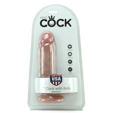 Реалистичный фаллоимитатор King Cock 7 Cock with Balls купить в sex shop Sexy