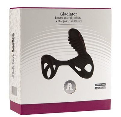 Перезаряжаемое вибро-кольцо Gladiator с пультом LRS размер F купить в sex shop Sexy
