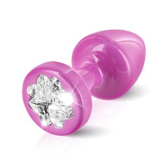 Анальная пробка со стразом Diogol Anni R Clover Pink Кристалл 2,5 см. купить в sex shop Sexy