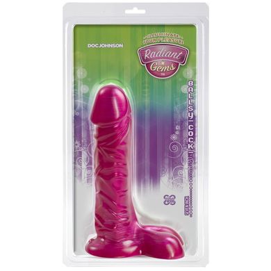 Фаллоимитатор Radiant Gems 7 Inch Ballsy Cock Fuchsia купить в sex shop Sexy