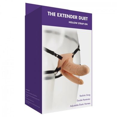 Полый страпон для двойного проникновения Kinx The Extender Duet Hollow Strap-On Flesh купить в sex shop Sexy