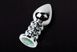 Металлическая анальная пробка Silver L Emerald купить в секс шоп Sexy