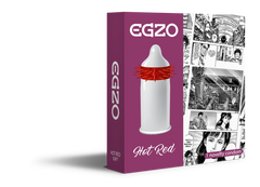 Насадка на член EGZO Hot Red (презерватив с усиками) купить в sex shop Sexy