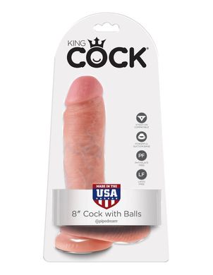 Реалистичный фаллоимитатор King Cock 8 Cock with Balls купить в sex shop Sexy