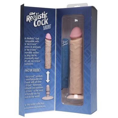 Великий фалоімітатор UltraSkyn Realistic Cock 10 No Balls Flesh купити в sex shop Sexy