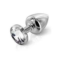 Тяжелая пробка с кристаллом Diogol ANNI Round Stainless Steel 3,5 см купить в sex shop Sexy