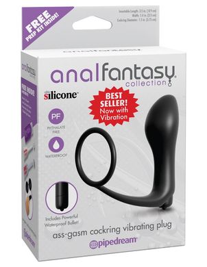 Анальна вібропробка Anal Fantasy Collection Ass-Gasm Cockring Vibrating Plug купити в sex shop Sexy
