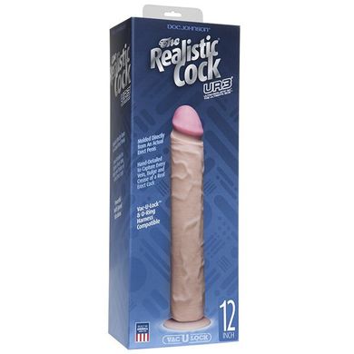 Великий фалоімітатор UltraSkyn Realistic Cock 12 No Balls Flesh купити в sex shop Sexy