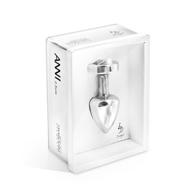 Анальная пробка с кристаллом Diogol Anni R Heart Silver 2,5 см. купить в sex shop Sexy