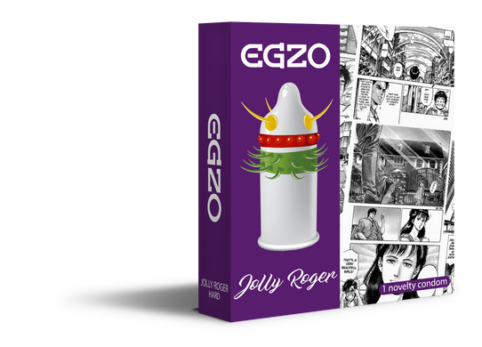 Насадка на член EGZO Jolly Roger (презерватив с усиками) купити в sex shop Sexy
