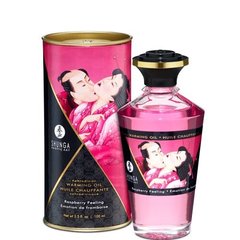 Разогревающее масло Shunga APHRODISIAC WARMING OIL - Raspberry Feeling (100 мл) купити в sex shop Sexy