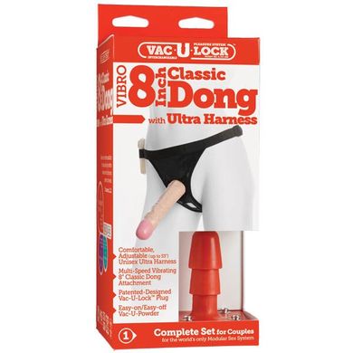 Страпон Ultra Harness Vac-U-Lock Set Vibro 8 Classic Dong купити в sex shop Sexy