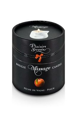 Масажна свічка-масло Plaisirs Secrets Peach 80 мл купити в sex shop Sexy