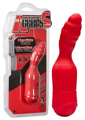 Анальный вибратор Aggress 4.5 inch Red Vibrator купить в sex shop Sexy
