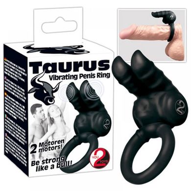 Потужне ерекційне кільце Taurus Vibr. Penisring Black купити в sex shop Sexy