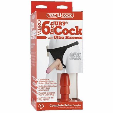 Страпон Ultra Harness Vac-U-Lock Vibro 6 UR3 купити в sex shop Sexy