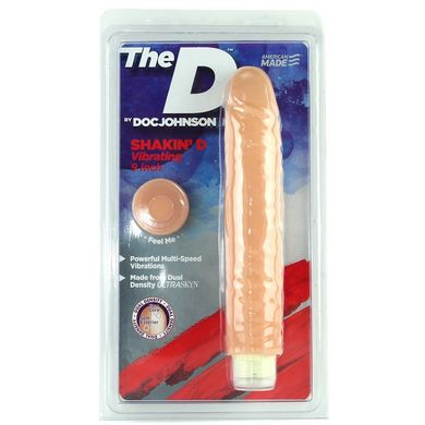 Вібратор 9 Inch Ultraskyn Shakin 'D Vibrating Dildo in Vanilla купити в sex shop Sexy