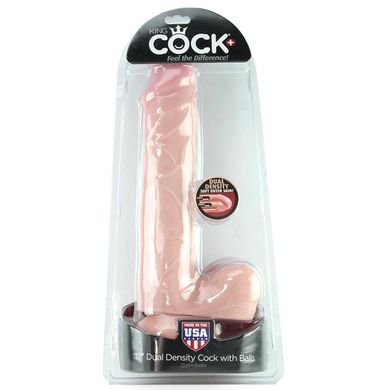 Реалистичный фаллоимитатор King Cock Plus 12 Dual Density Cock with Balls купить в sex shop Sexy