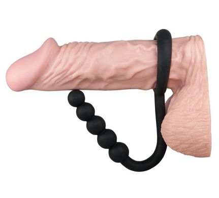 Ерекційне кільце з анальним стимулятором Mr. Hook Cockring With Balls купити в sex shop Sexy