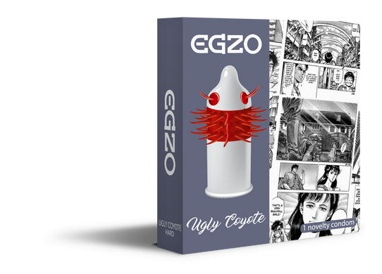 Насадка на член EGZO Uglu Coyot (презерватив с усиками) купити в sex shop Sexy