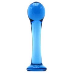 Скляна анальна пробка Crystal Droplets Blue купити в sex shop Sexy