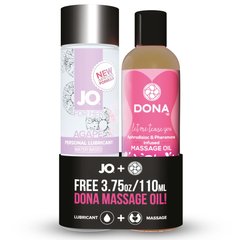 Подарочный набор System JO Limited Edition Promo Pack - Jo Agape (120мл) + DONA Flirty Massage (110) купить в sex shop Sexy