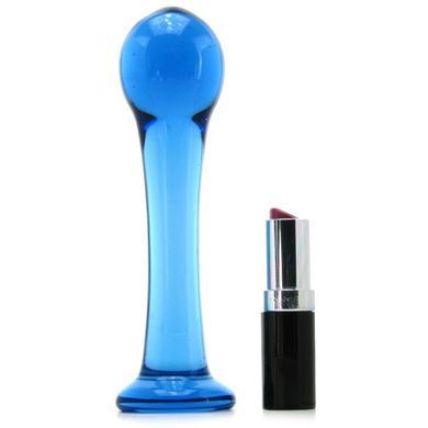 Стеклянная анальная пробка Crystal Droplets Blue купить в sex shop Sexy
