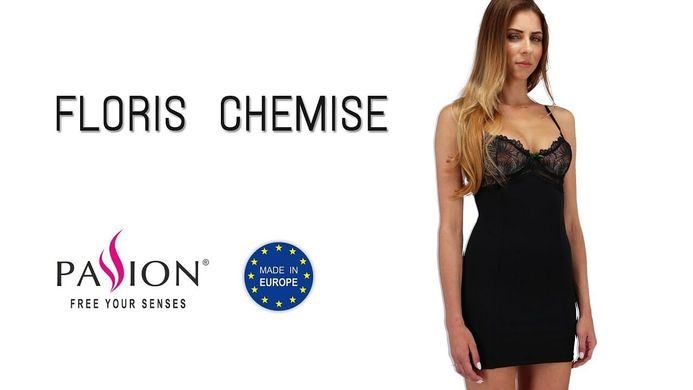 FLORIS CHEMISE black L/XL - Passion Exclusive купить в sex shop Sexy