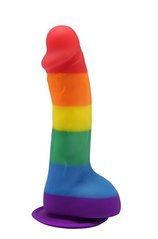 Реалістичний фалоімітатор Silicone Rainbow Dildo with Balls купити в sex shop Sexy