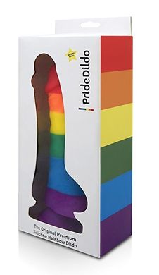 Реалістичний фалоімітатор Silicone Rainbow Dildo with Balls купити в sex shop Sexy