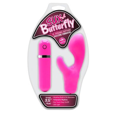 Вибратор для точки-G и клитора Sux Butterfly Pink купить в sex shop Sexy