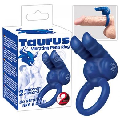 Потужне ерекційне кільце Taurus Vibr. Penisring Blue купити в sex shop Sexy