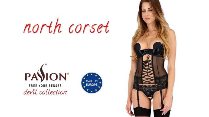NORTH CORSET black L/XL - Passion Exclusive купить в sex shop Sexy