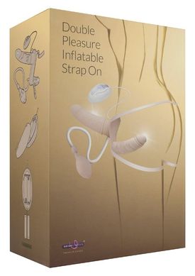 Страпон Double Pleasure Vibrating Strap-on Inflatable Flesh купити в sex shop Sexy