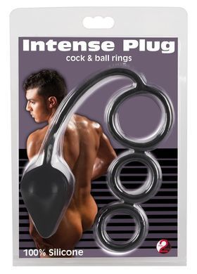 Анальная пробка с кольцами Plug With Cock Rings купить в sex shop Sexy